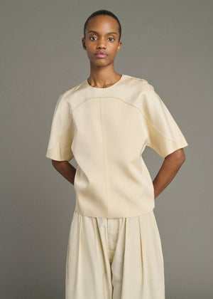 Lya Satin Top in Cream from SOEUR at Edito Boutique