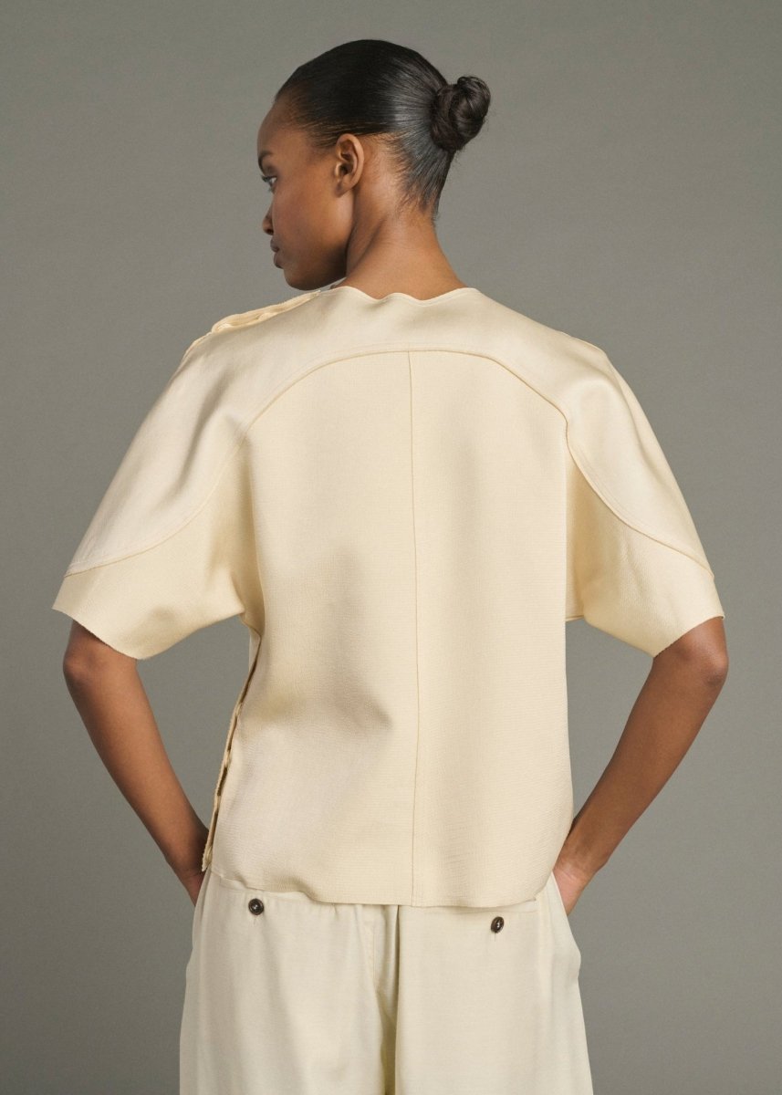 Lya Satin Top in Cream from SOEUR at Edito Boutique
