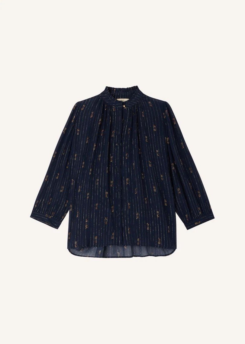 Lylee Blouse in Navy Domiu from SESSUN at Edito Boutique