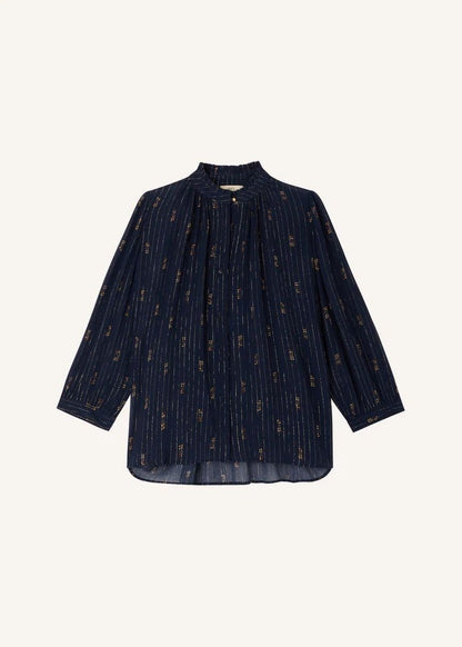 Lylee Blouse in Navy Domiu from SESSUN at Edito Boutique