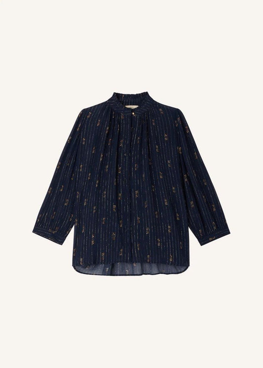 Lylee Blouse in Navy Domiu from SESSUN at Edito Boutique