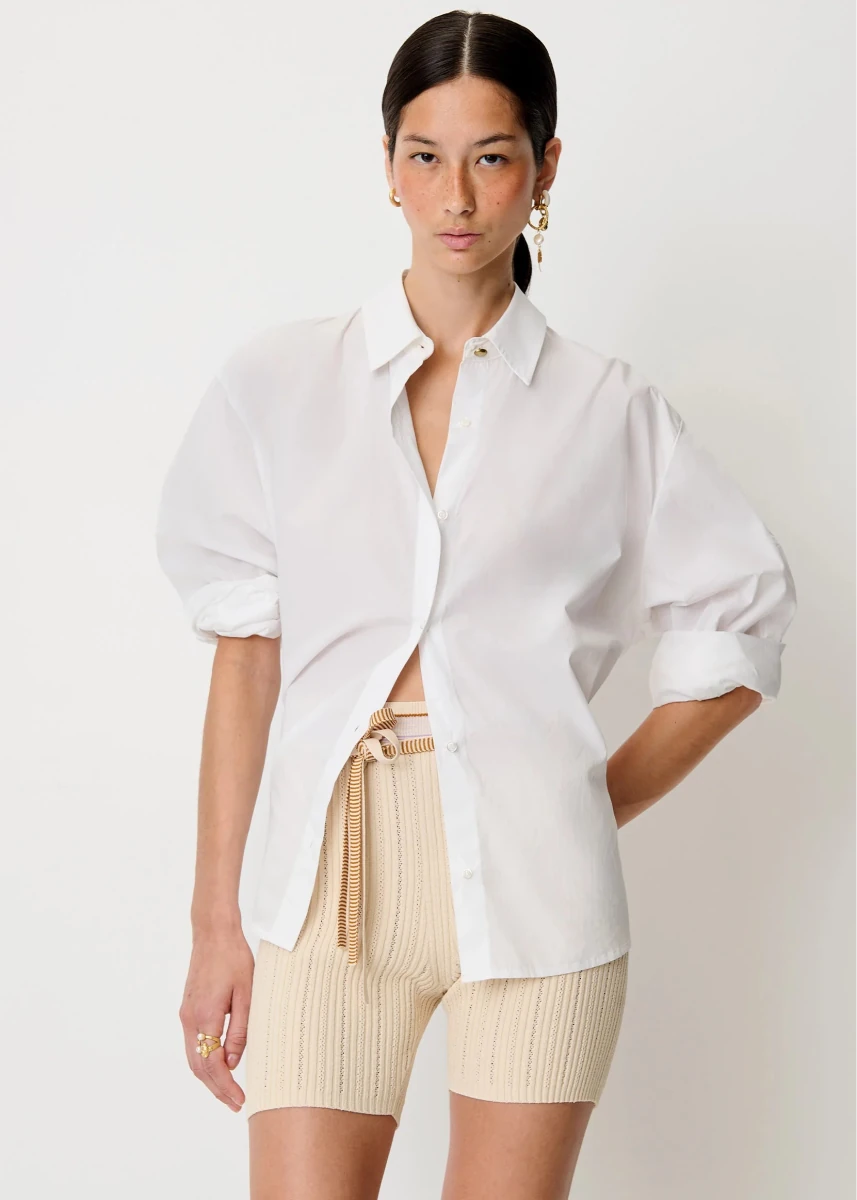 Maemi O Shirt in White from SESSUN at Edito Boutique