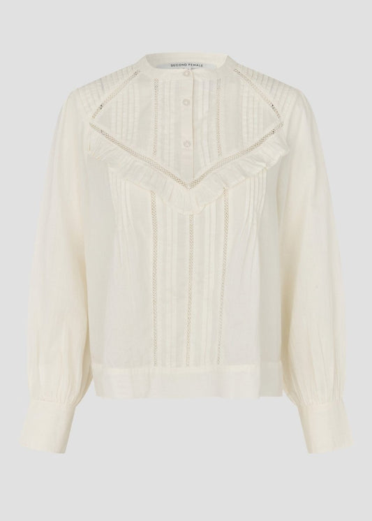 Maise LS Blouse in Egret from SECOND FEMALE at Edito Boutique