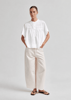 Maise SS Blouse in Egret from SECOND FEMALE at Edito Boutique