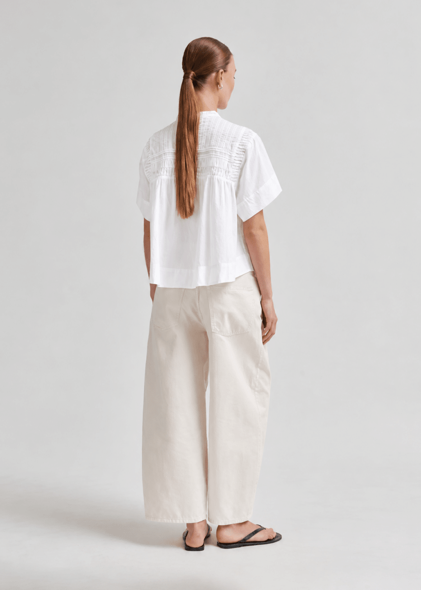 Maise SS Blouse in Egret from SECOND FEMALE at Edito Boutique