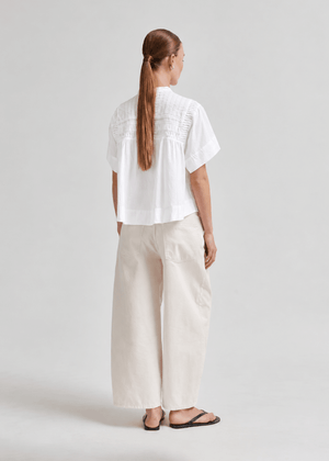 Maise SS Blouse in Egret from SECOND FEMALE at Edito Boutique