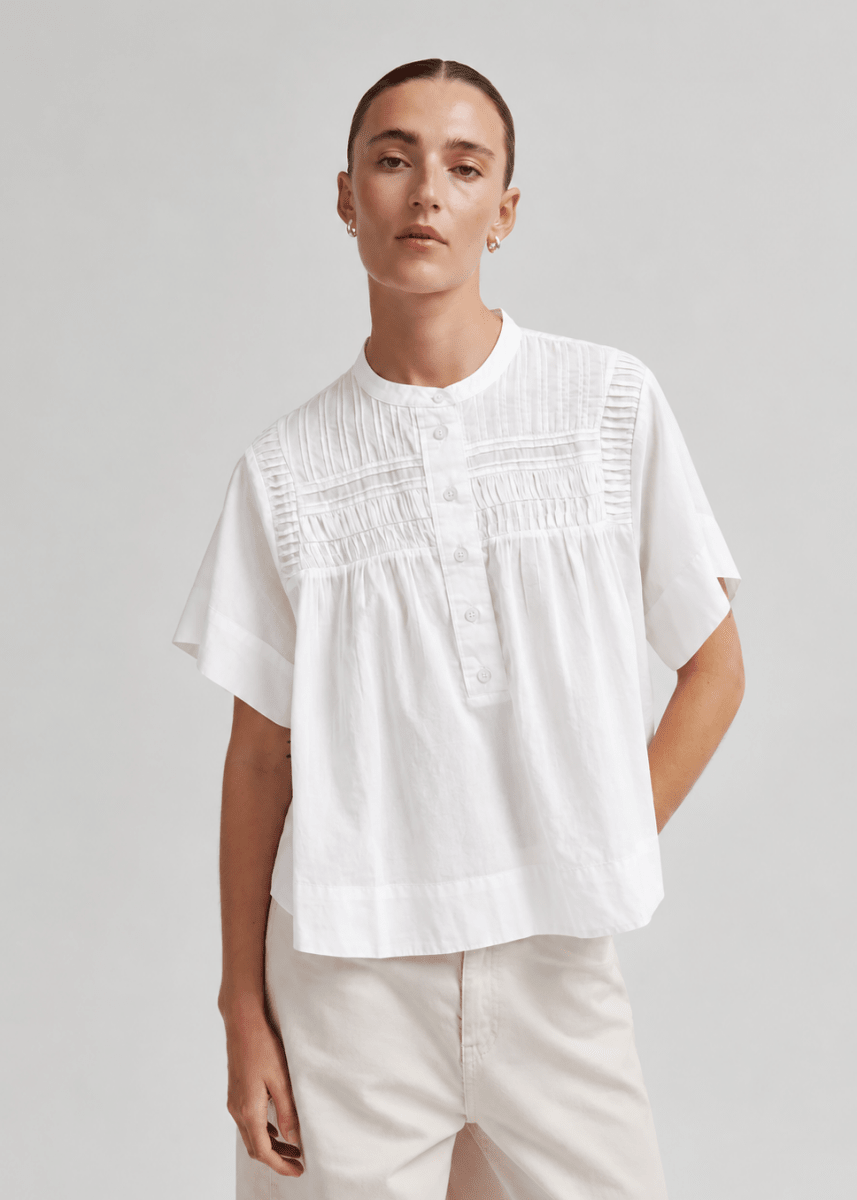 Maise SS Blouse in Egret from SECOND FEMALE at Edito Boutique
