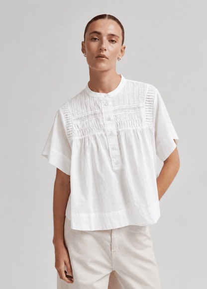 Maise SS Blouse in Egret from SECOND FEMALE at Edito Boutique