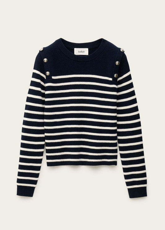 Matio Sailor Sweater in Navy from BA&SH at Edito boutique