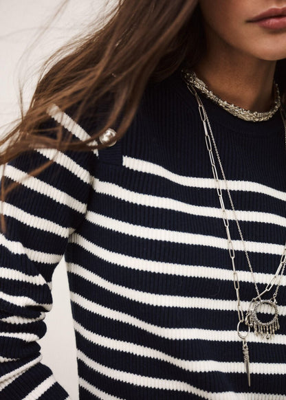 Matio Sailor Sweater in Navy from BA&SH at Edito boutique