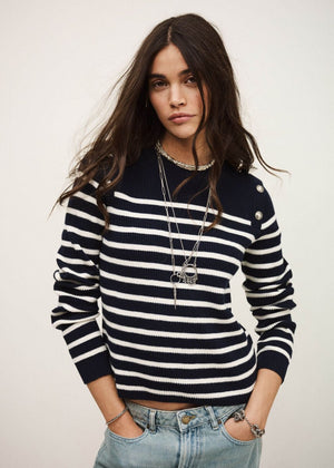 Matio Sailor Sweater in Navy from BA&SH at Edito boutique