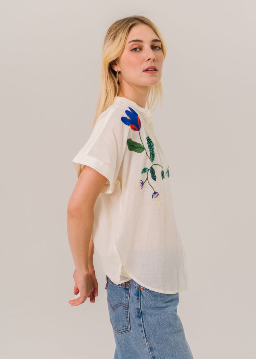 Maya Corolle Blouse in Ecru from SACRECOEUR at Edito boutique