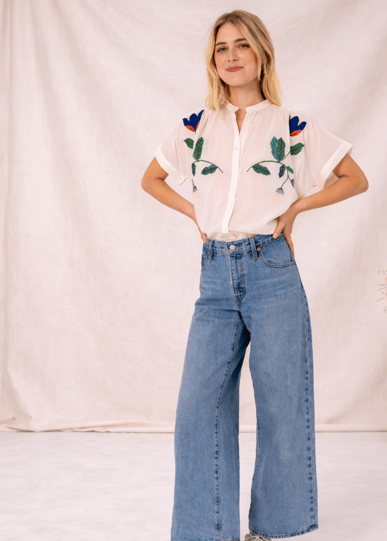 Maya Corolle Blouse in Ecru from SACRECOEUR at Edito boutique