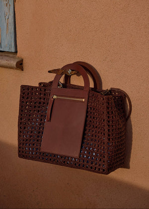 Medium Anakao Bag in Coffee from KALOES at Edito Boutique