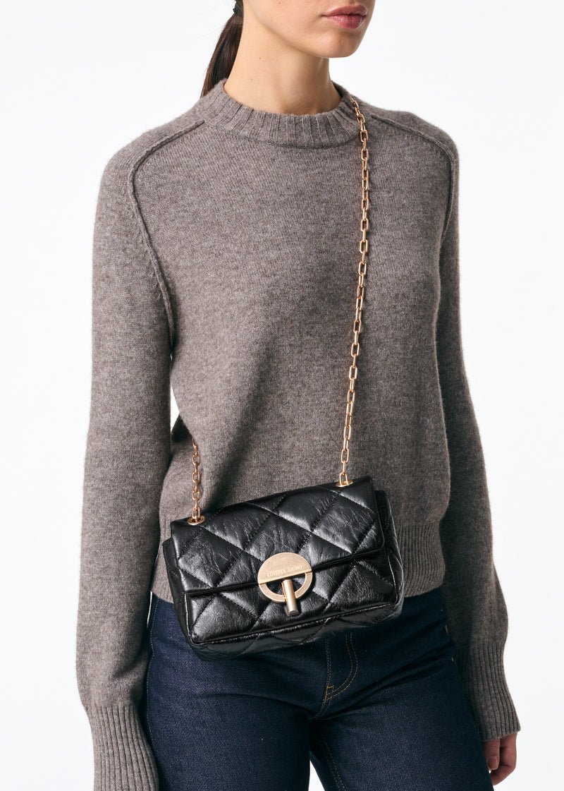 Medium Moon Bag in Black from VANESSA BRUNO at Edito Boutique