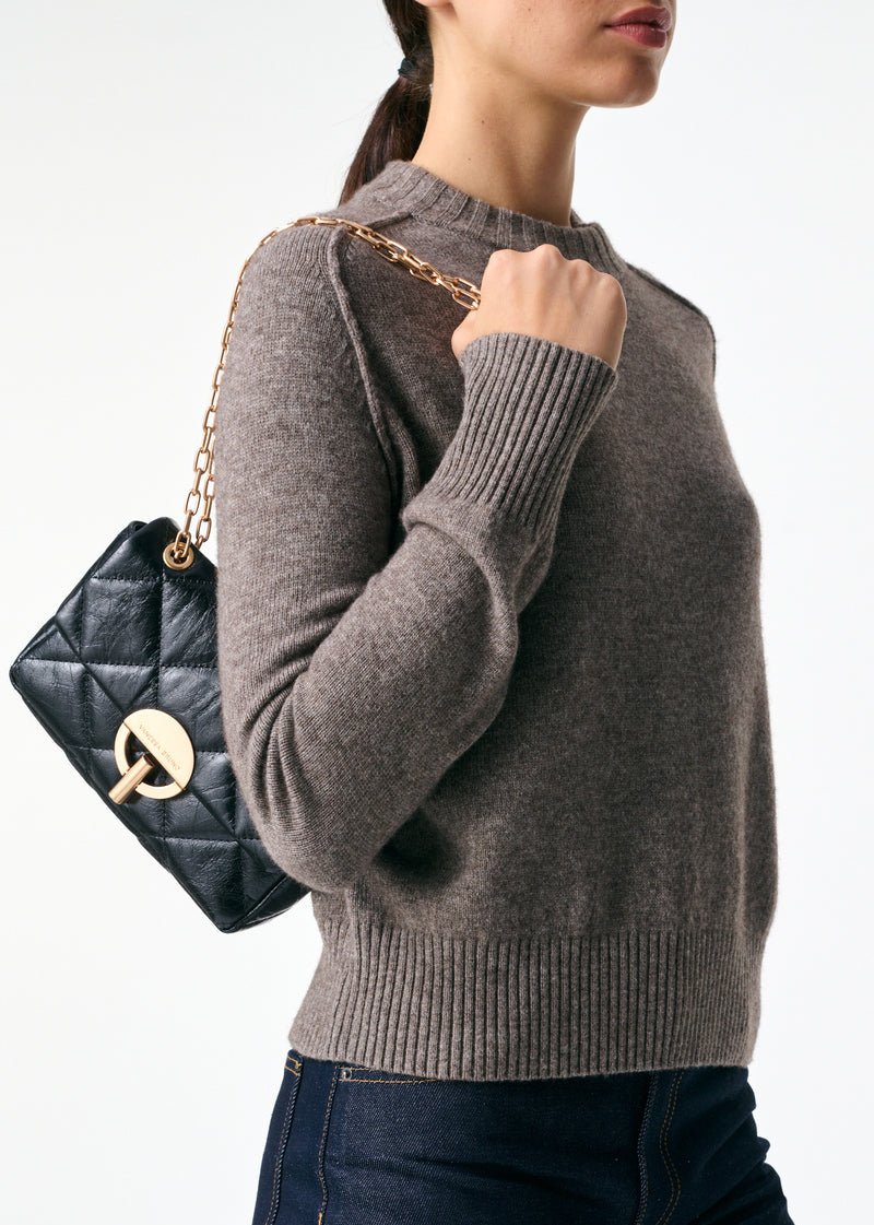 Medium Moon Bag in Black from VANESSA BRUNO at Edito Boutique