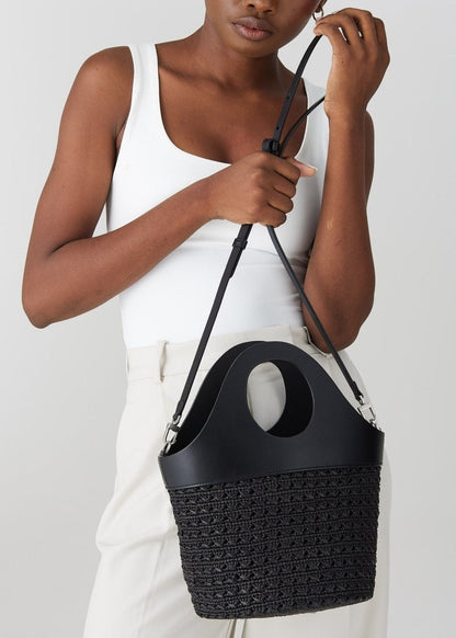 Medium Pauline Bucket in Black from KALOES at Edito Boutique