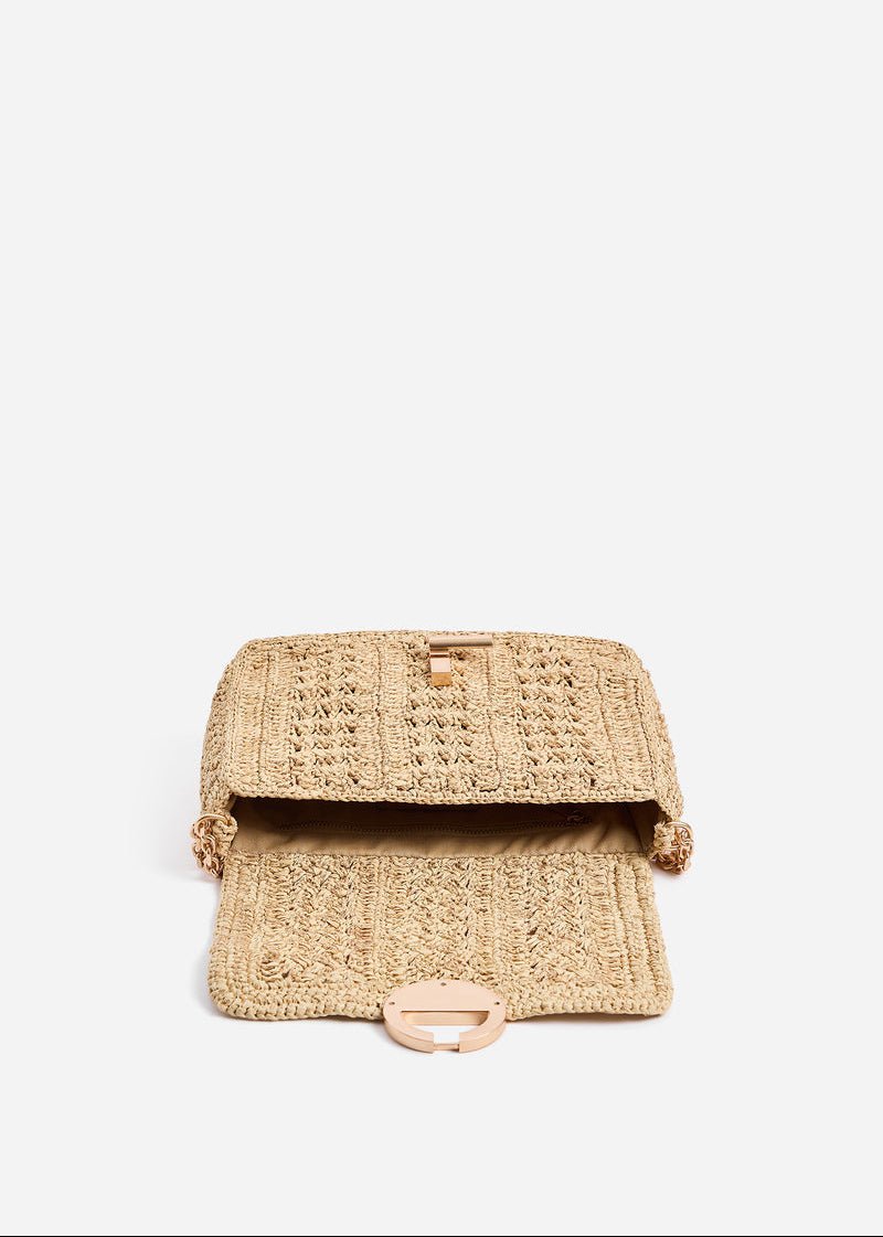 Medium Raffia Lurex Moon Bag from VANESSA BRUNO at Edito Boutique