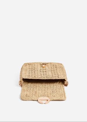 Medium Raffia Lurex Moon Bag from VANESSA BRUNO at Edito Boutique
