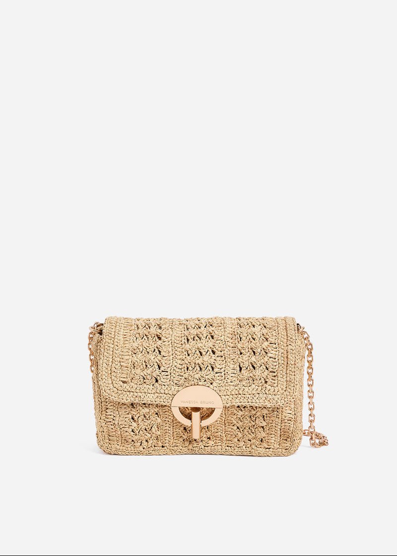 Medium Raffia Lurex Moon Bag from VANESSA BRUNO at Edito Boutique