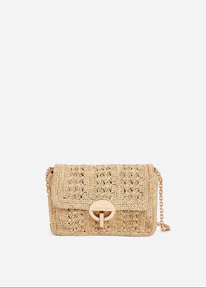 Medium Raffia Lurex Moon Bag from VANESSA BRUNO at Edito Boutique