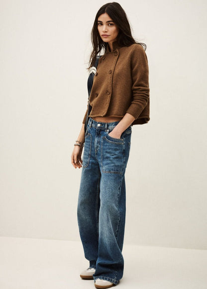 Melodia Vest in Camel from BA&SH at Edito boutique