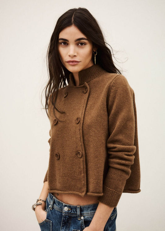 Melodia Vest in Camel from BA&SH at Edito boutique