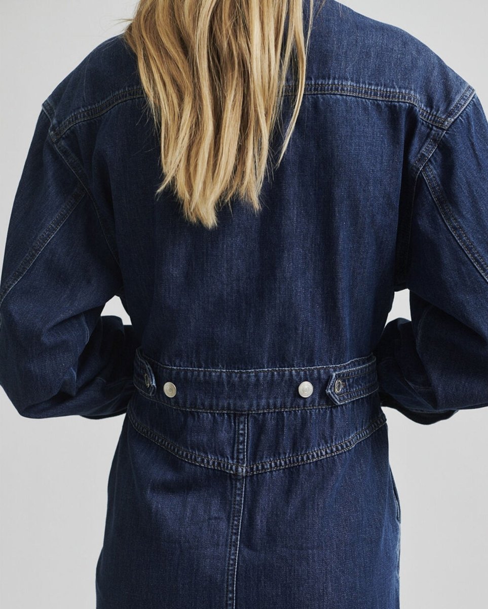 Mina Denim Dress in Blue from SECOND FEMALE at Edito Boutique