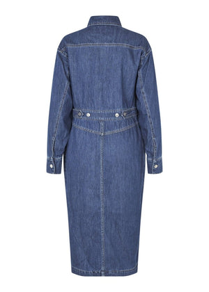 Mina Denim Dress in Blue from SECOND FEMALE at Edito Boutique