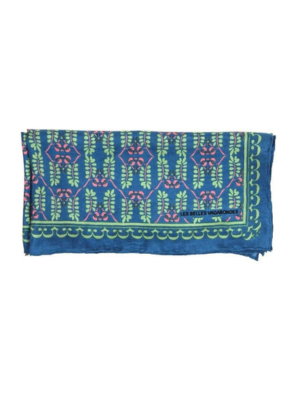 Mini Albertine Silk Scarf in Blue from LES BELLES VAGABONDES at Edito boutique