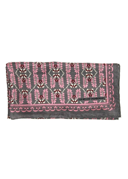 Mini Albertine Silk Scarf in Brown from LES BELLES VAGABONDES at Edito Boutique