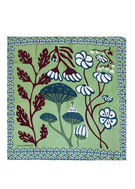 Mini Alice Silk Scarf in Almond from LES BELLES VAGABONDES at Edito Boutique