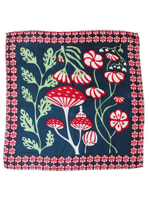 Mini Alice Silk Scarf in Navy from LES BELLES VAGABONDES at Edito Boutique