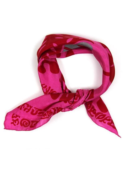 Mini Arum Silk Scarf in Fushia from LES BELLES VAGABONDES at Edito boutique