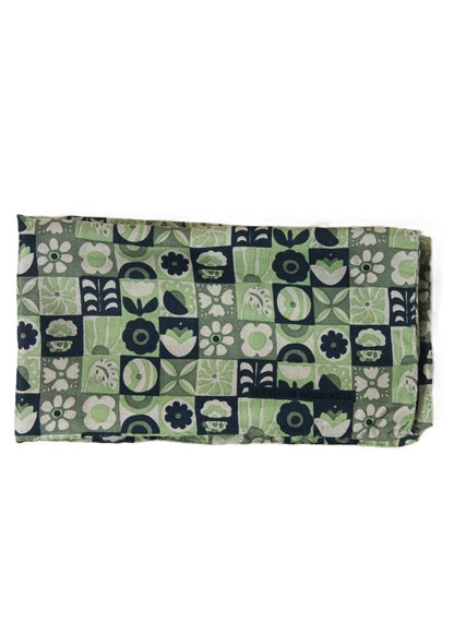 Mini Astrid Silk Scarf in Khaki from LES BELLES VAGABONDES at Edito boutique