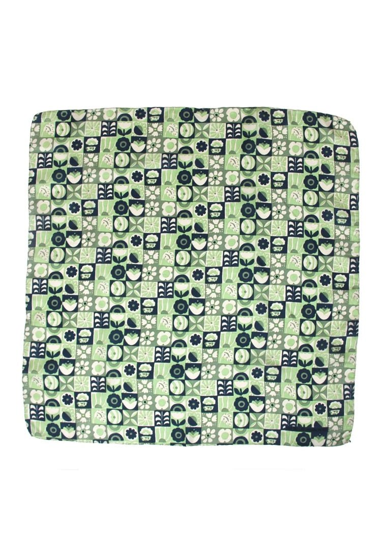 Mini Astrid Silk Scarf in Khaki from LES BELLES VAGABONDES at Edito boutique