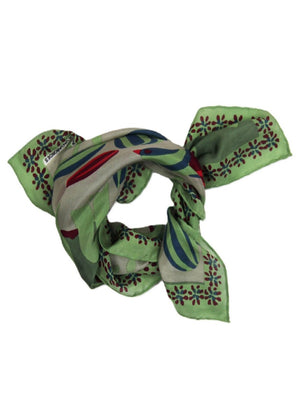 Mini Birdy Silk Scarf in Khaky from LES BELLES VAGABONDES at Edito Boutique