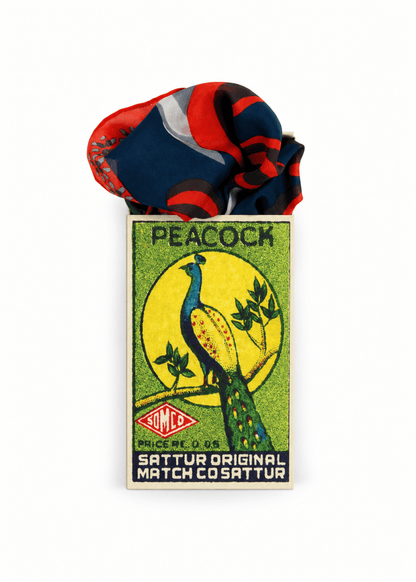 Mini Birdy Silk Scarf in Orange from LES BELLES VAGABONDES at Edito Boutique