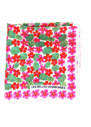Mini Capucine Silk Scarf in Fuchsia from LES BELLES VAGABONDES at Edito Boutique