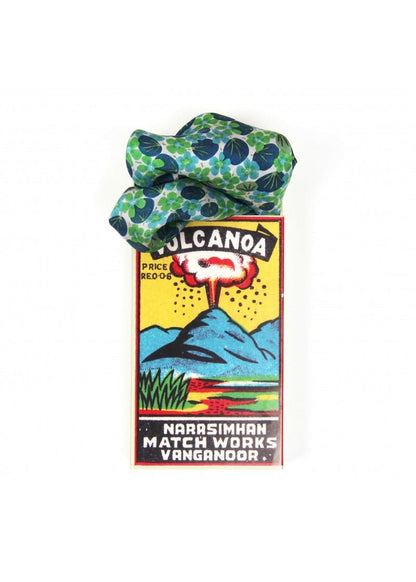 Mini Capucine Silk Scarf in Green from LES BELLES VAGABONDES at Edito Boutique