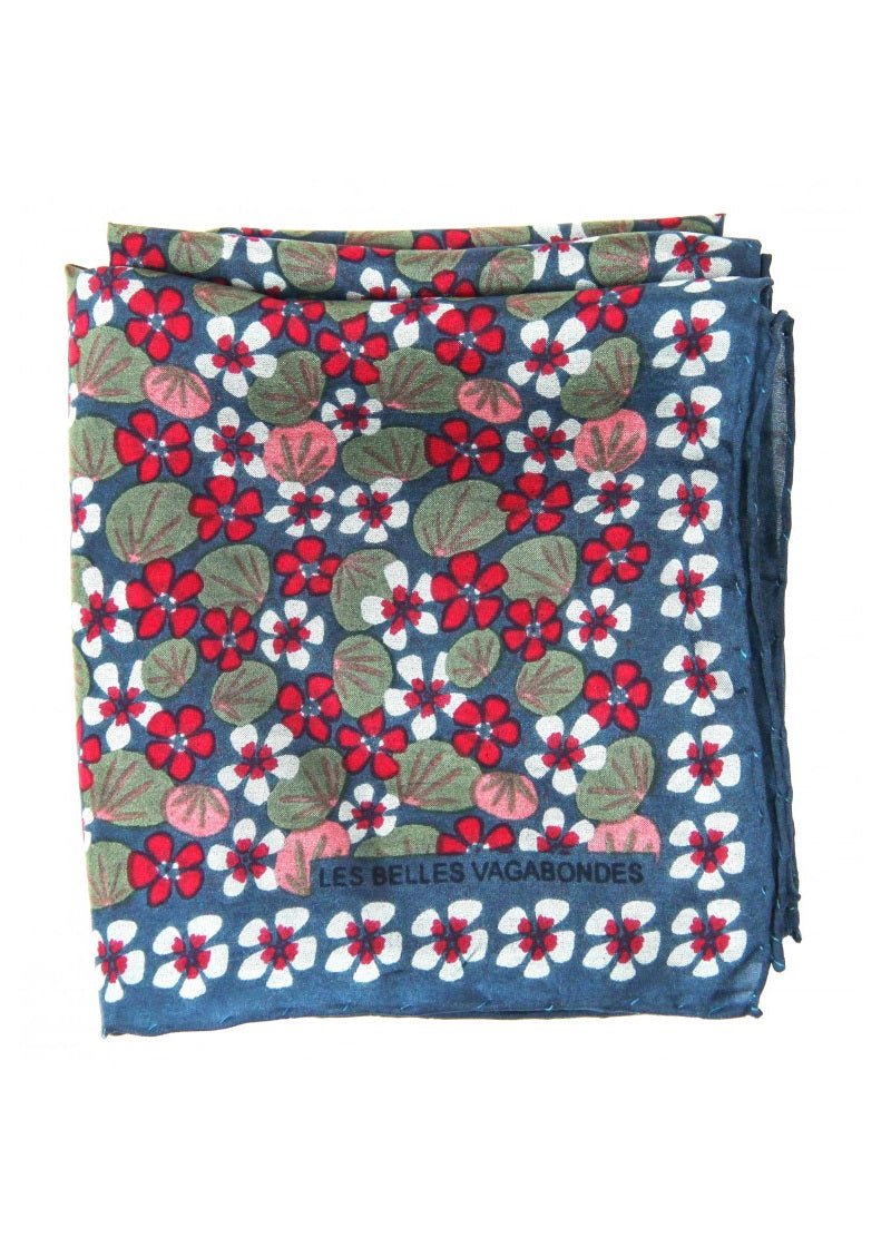 Mini Capucine Silk Scarf in Grey from LES BELLES VAGABONDES at Edito Boutique