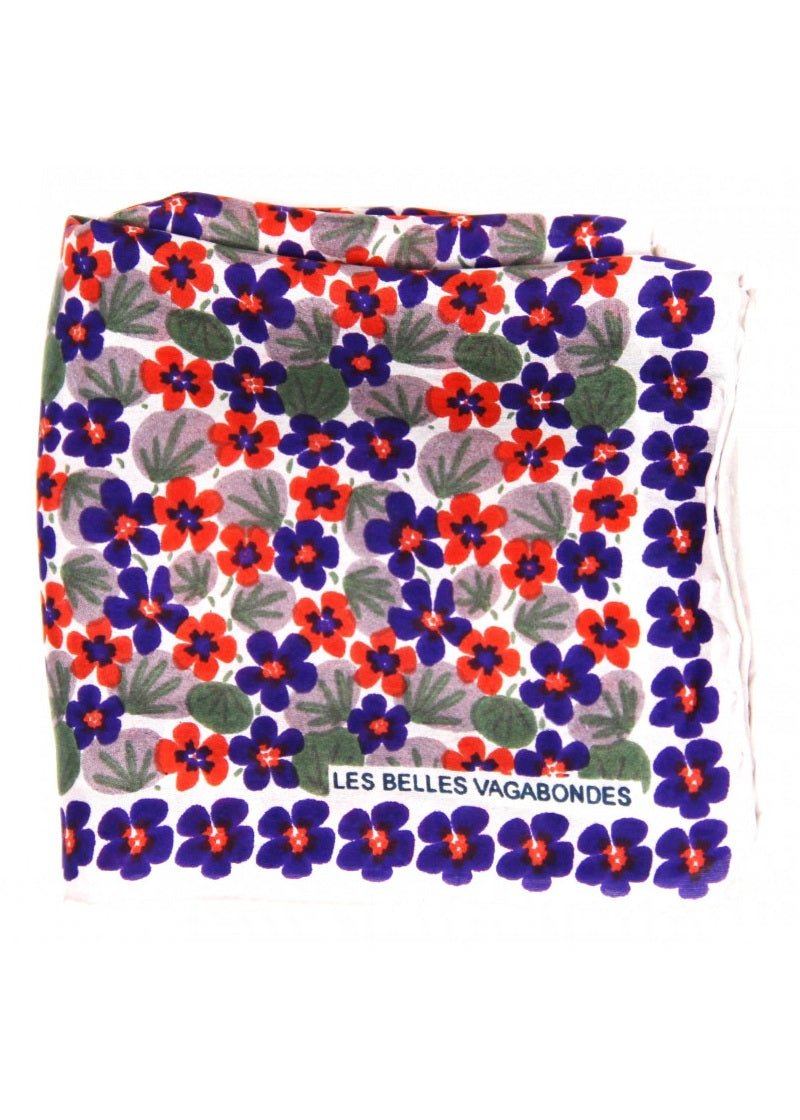 Mini Capucine Silk Scarf in Plum from LES BELLES VAGABONDES at Edito Boutique