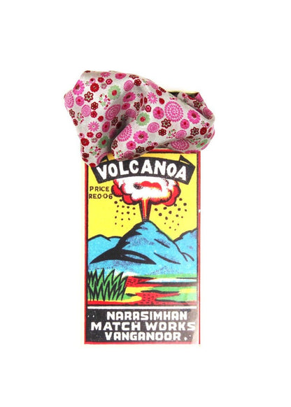 Mini Hanami Silk Scarf in Fuchsia from LES BELLES VAGABONDES at Edito Boutique