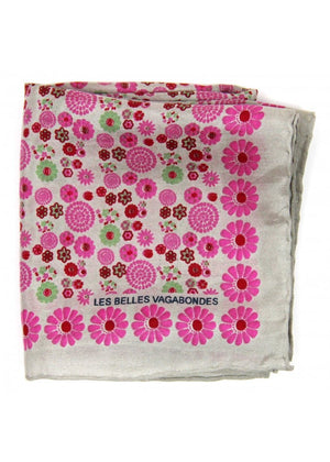 Mini Hanami Silk Scarf in Fuchsia from LES BELLES VAGABONDES at Edito Boutique