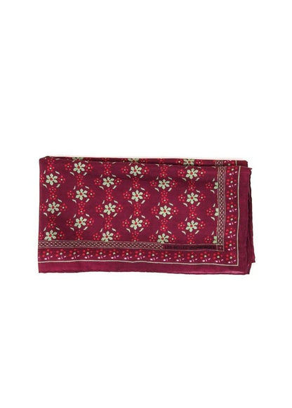 Mini Natasha Silk Scarf in Bordeaux from LES BELLES VAGABONDES at Edito boutique