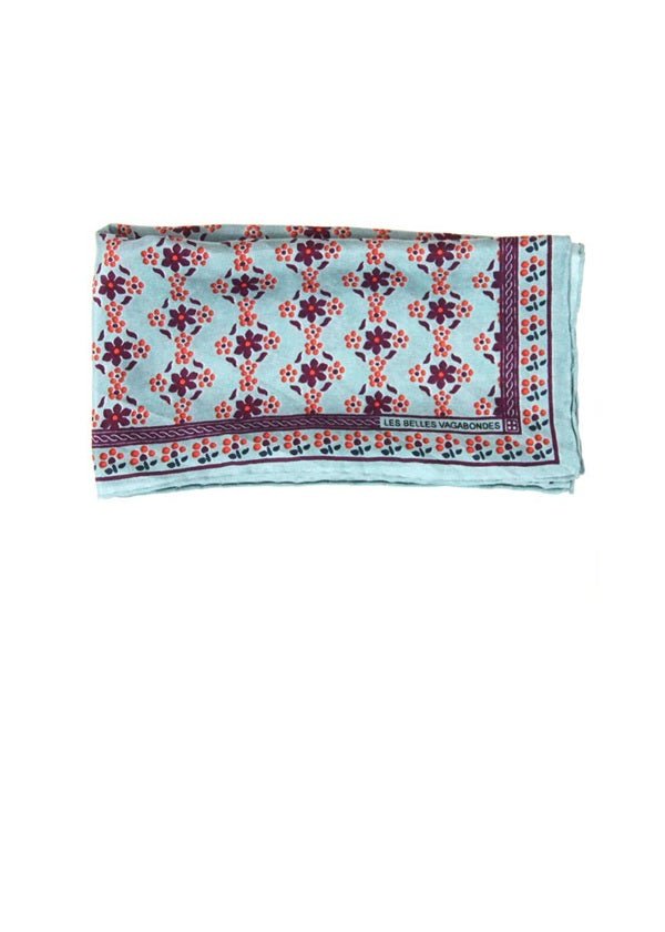 Mini Natasha Silk Scarf in Prune from LES BELLES VAGABONDES at Edito boutique