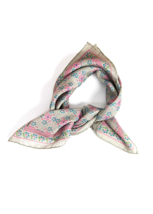 Mini Natasha Silk Scarf in Rose from LES BELLES VAGABONDES at Edito boutique