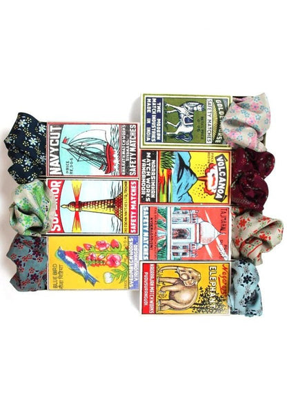 Mini Natasha Silk Scarf in Rose from LES BELLES VAGABONDES at Edito boutique