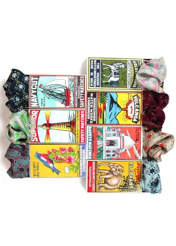 Mini Peace and Love Silk Scarf in Orange from LES BELLES VAGABONDES at Edito boutique