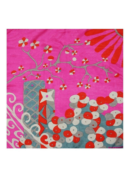 Mini Sakura Silk Sarf in Fuchsia from LES BELLES VAGABONDES at Edito Boutique